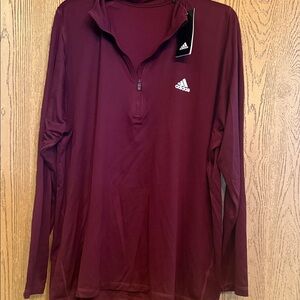 Adidas Burgundy Half-Zip Pullover